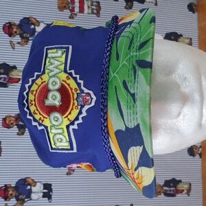 Vintage 1994 NFL Pro Bowl stitched logo rope brim blue floral snapback hat